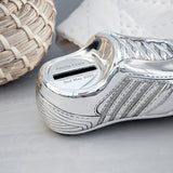 Football Boot Money Box - Silver Plated - Personalised