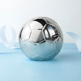 Football Money Box - Silver Plated - Personalised