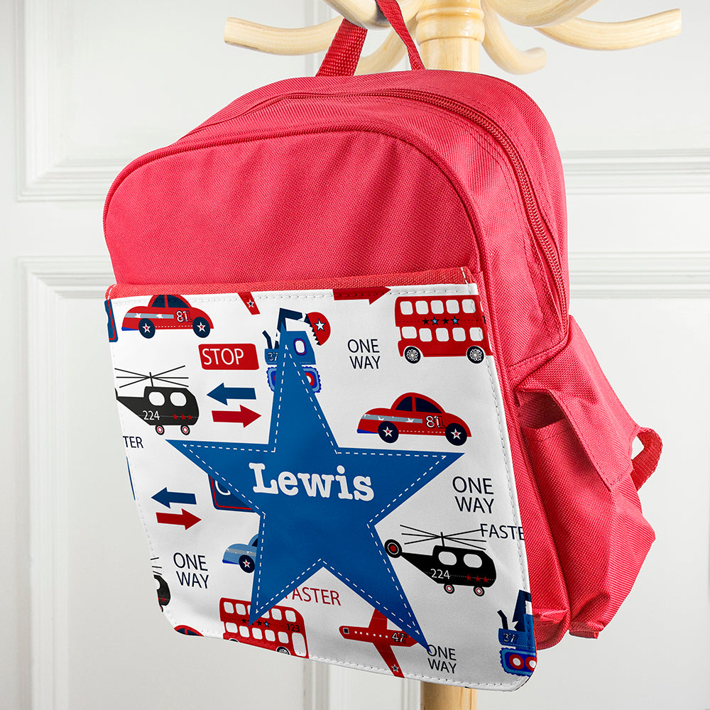 Transport Mini Rucksack - Personalised