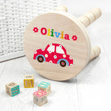 Cute Car Wooden Stool - Personalised
