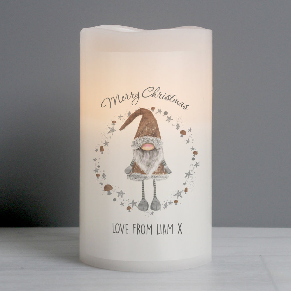 Personalised Gonk LED Candle