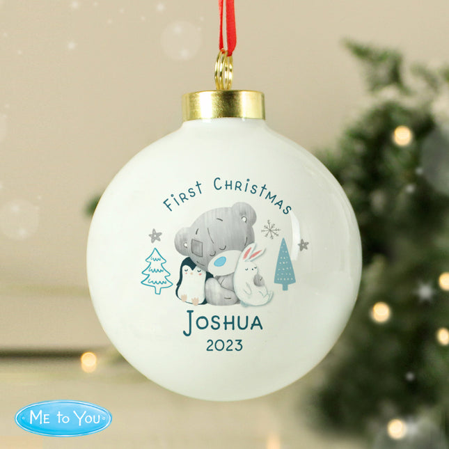 Tiny Tatty Teddy - Winter Explorer First Christmas Bauble - Personalised