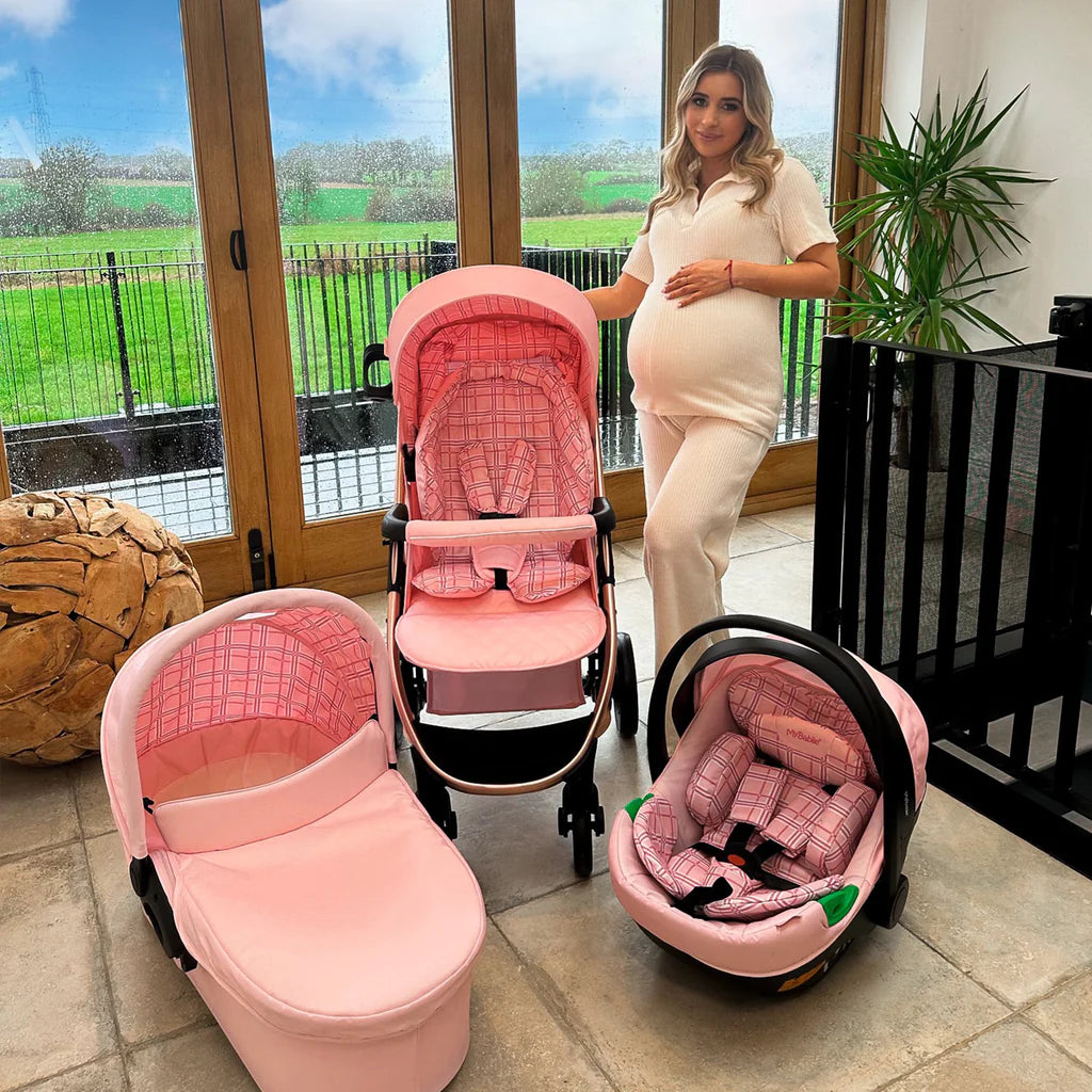 Pink Plaid iSize Travel System - Dani Dyer