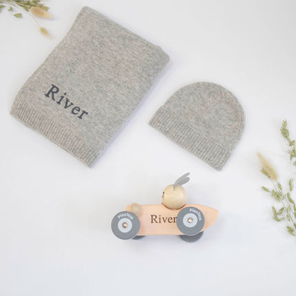 CLASSIC CASHMERE RACING CAR SET - BUNNY