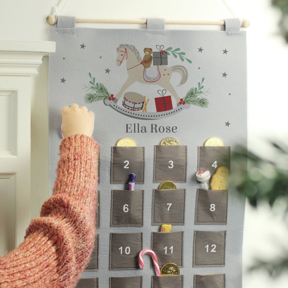 Rocking Horse Pocket Advent Calendar - Personalised