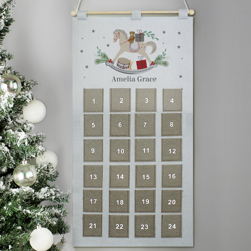 Rocking Horse Pocket Advent Calendar - Personalised