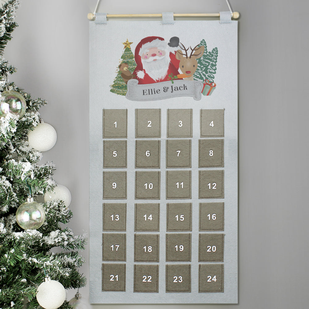 Santa Pocket Advent Calendar - Personalised