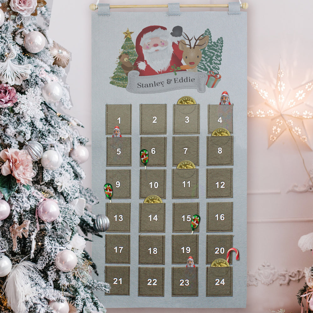 Santa Pocket Advent Calendar - Personalised