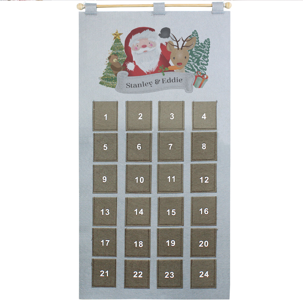 Santa Pocket Advent Calendar - Personalised