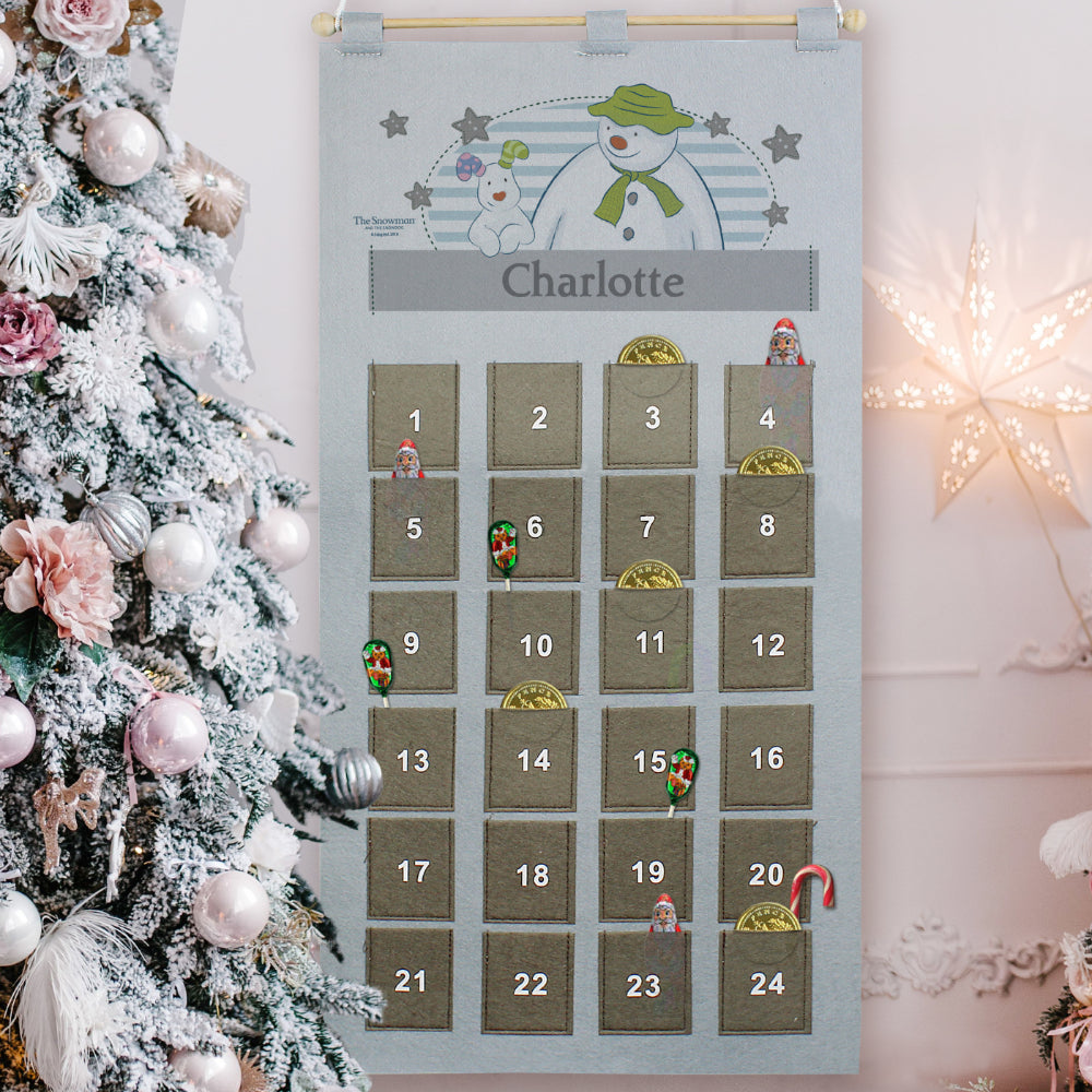 The Snowman & The Snowdog - Personalised Felt Advent Calendar