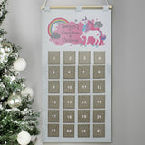 Unicorn Pocket Felt Advent Calendar - Personalised