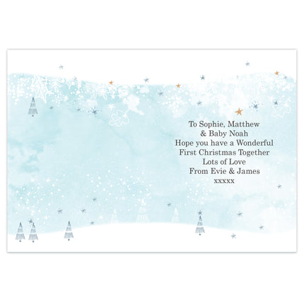 Polar Bear First Christmas as a Family Card - Personalised