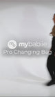 Video showcasing a black changing bag and its features.