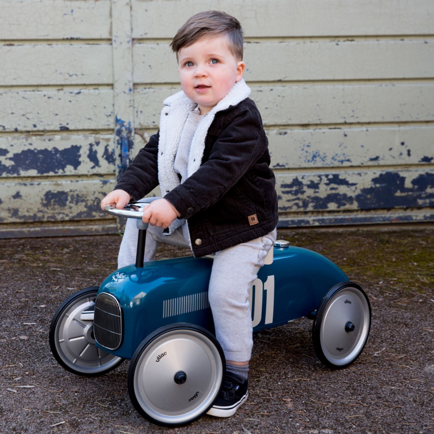 Push Along Classic Car - Petrol Blue
