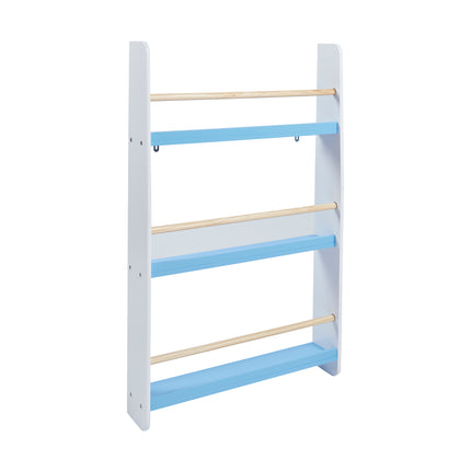 Rainbow Table & Chair Set + Bookshelf - White & Blue