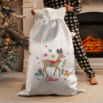 Reindeer Christmas Sack - Personalised