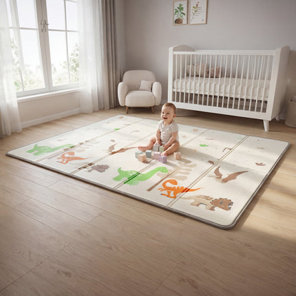 Jungle & Dinsaur Reversible Toddler Play Mat