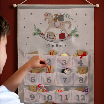 Rocking Horse Pocket Advent Calendar - Personalised