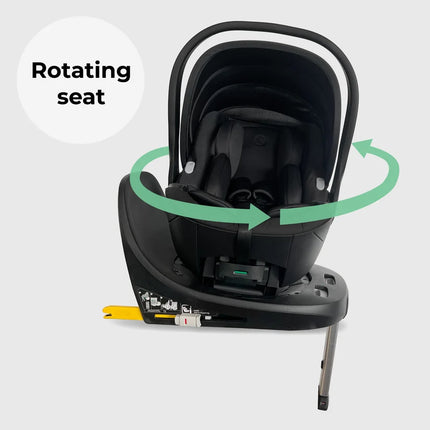 Rotating Infant Carrier Car Seat and Base - Black