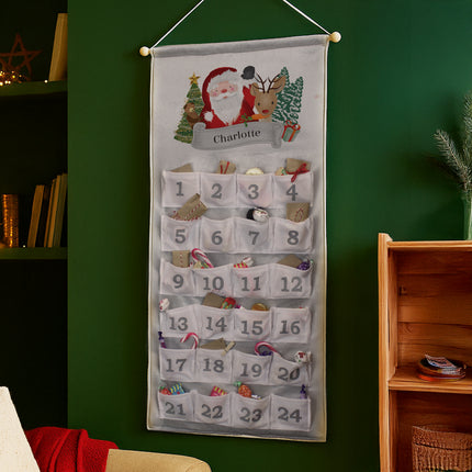 Santa Pocket Advent Calendar - Personalised