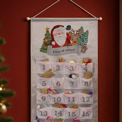 Santa Pocket Advent Calendar - Personalised