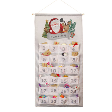 Santa Pocket Advent Calendar - Personalised