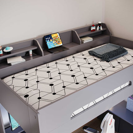 Skyhigh Gaming High Sleeper Bed with Desk - Anthracite