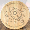 Space Rocket Wooden Stool - Personalised