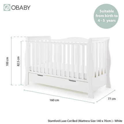 Stamford Luxe 2 Piece Nursery Room Set - White