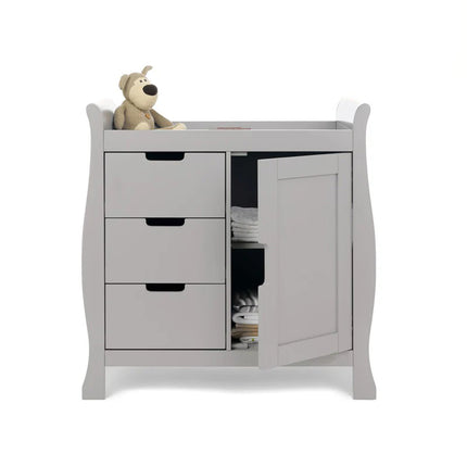 Stamford Mini Sleigh 3 Piece Nursery Room Set - Warm Grey