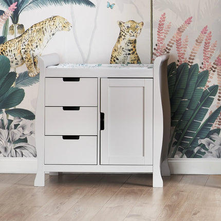 Stamford Mini Sleigh 3 Piece Nursery Room Set - Warm Grey