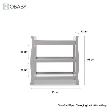 Stamford Space Saver 2 Piece Nursery Furniture Set - Warm Grey