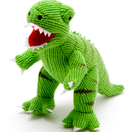 T-Rex Dinosaur Soft Toy - Organic Cotton - Green