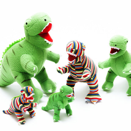 T-Rex Dinosaur Soft Toy - Organic Cotton - Green