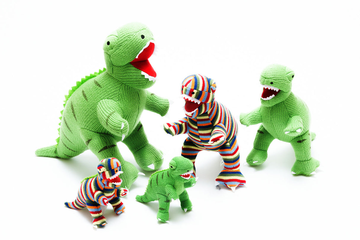 T-Rex Dinosaur Soft Toy - Organic Cotton - Green