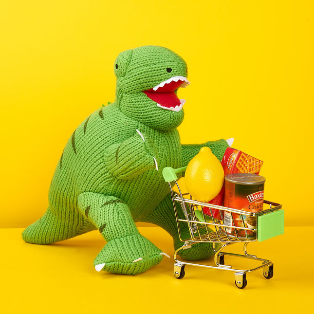 T-Rex Dinosaur Soft Toy - Organic Cotton - Green