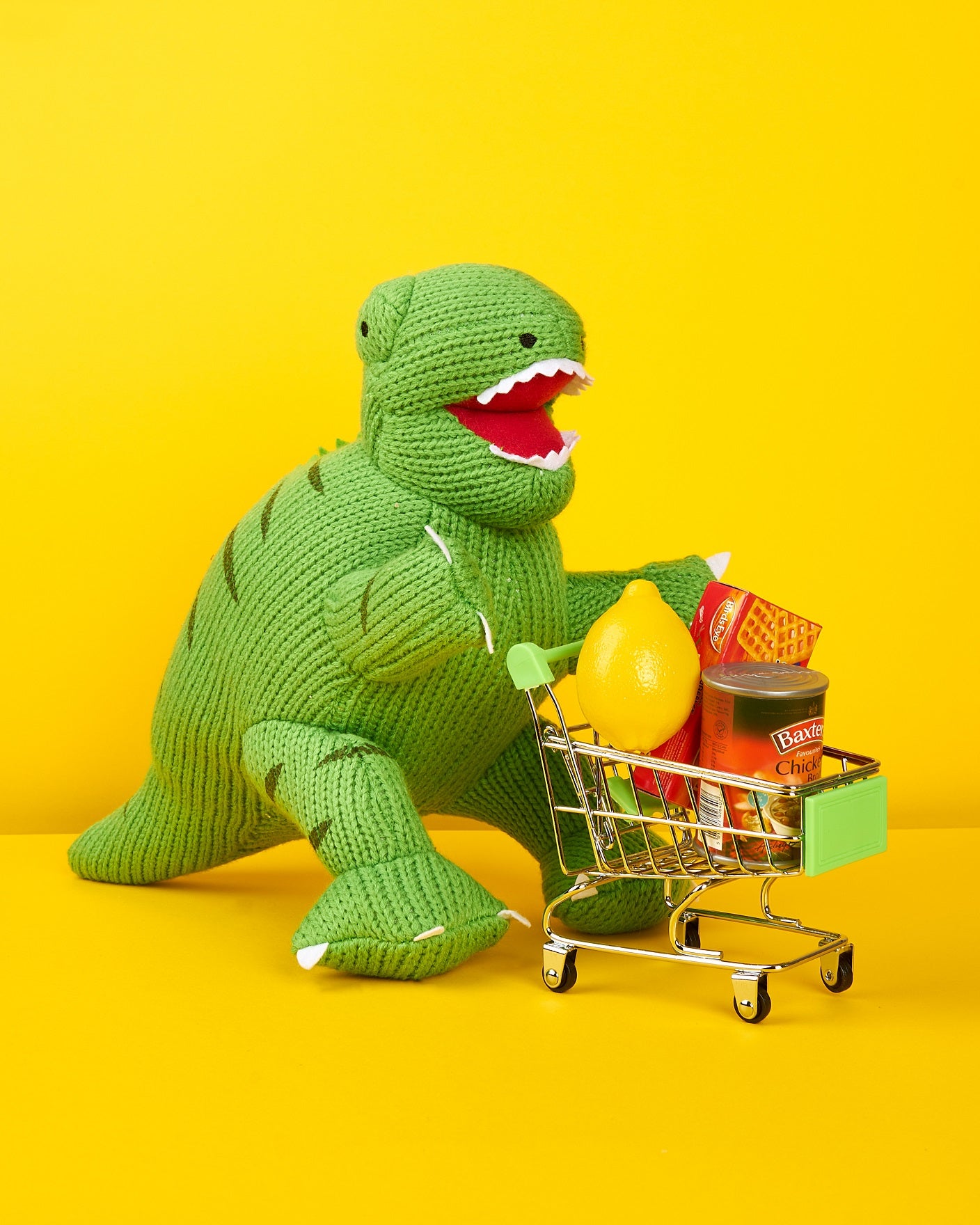 T-Rex Dinosaur Soft Toy - Organic Cotton - Green