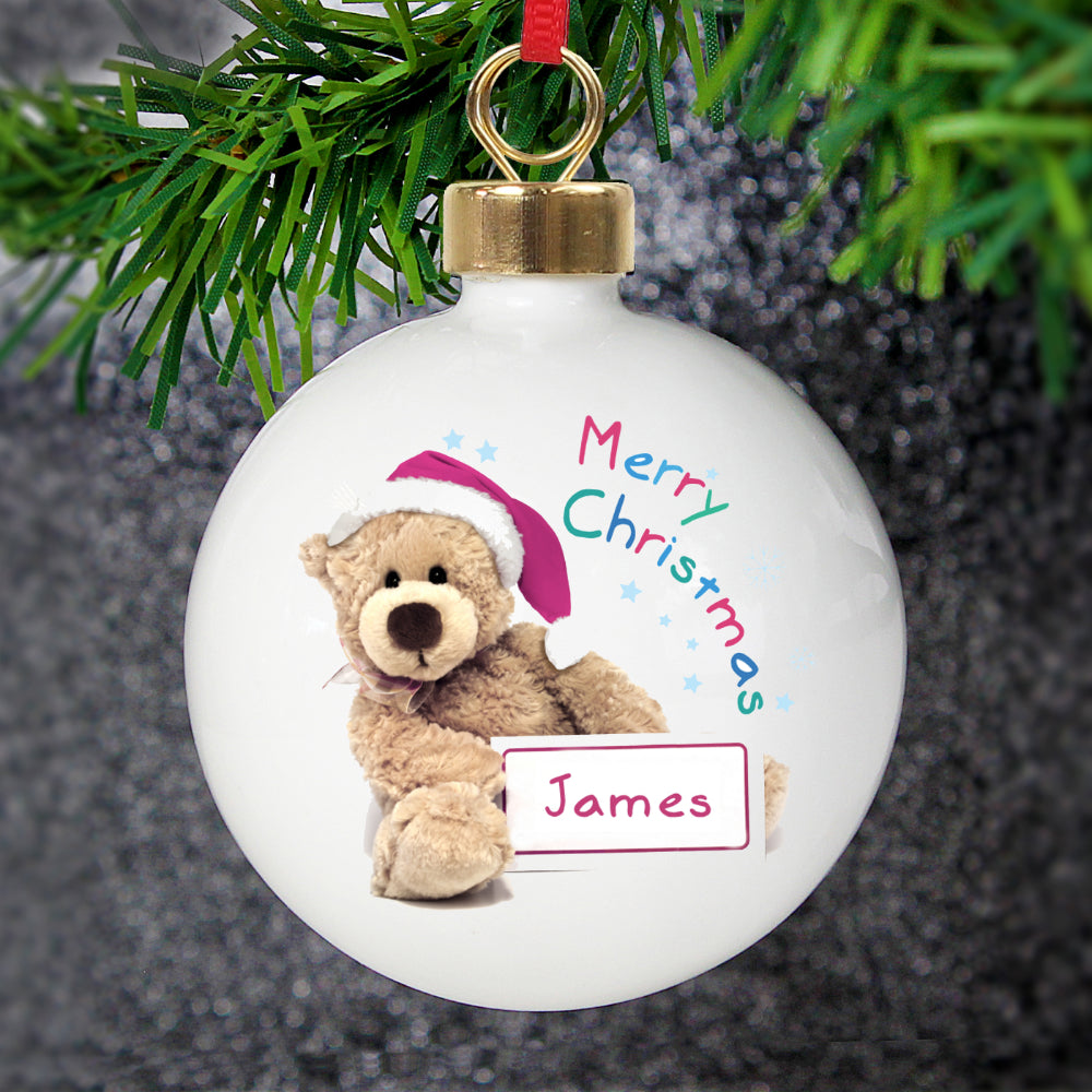 Teddy - Personalised Christmas Bauble