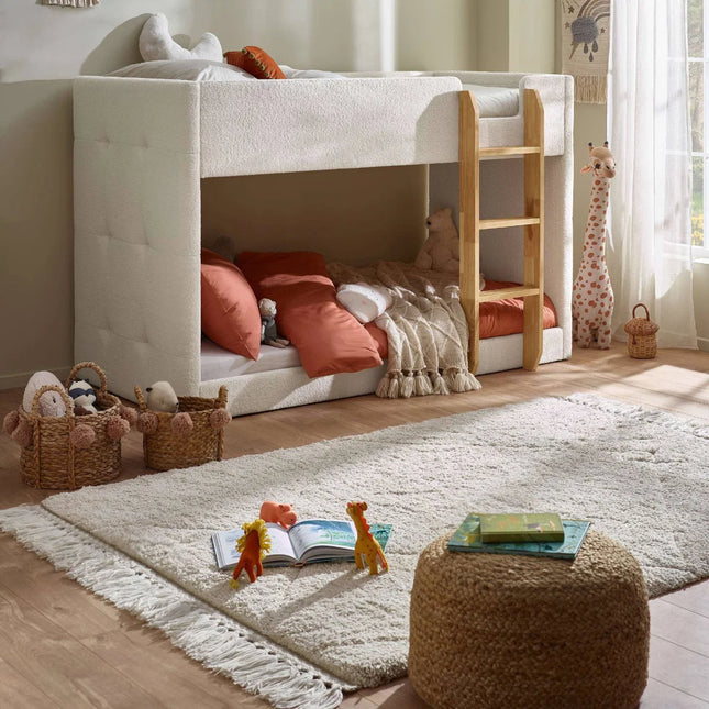 Teddy upholstered Bunk Bed - Cream Boucle