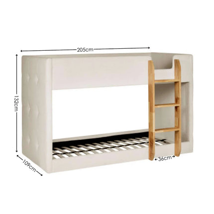 Teddy upholstered Bunk Bed - Cream Boucle