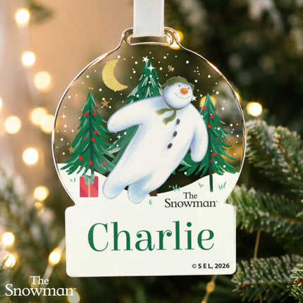 The Snowman Christmas Wishes Acrylic Decoration - Personalised