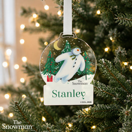 The Snowman Christmas Wishes Acrylic Decoration - Personalised