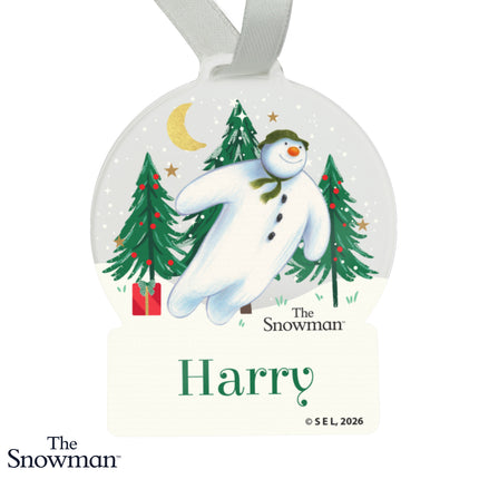The Snowman Christmas Wishes Acrylic Decoration - Personalised