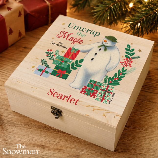 The Snowman Christmas Wishes Christmas Box - Personalised