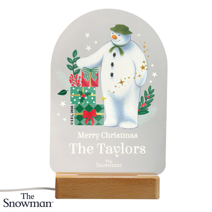 The Snowman Christmas Wishes Personalised LED Nightlight