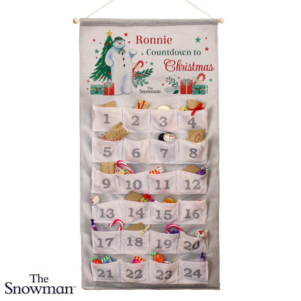 The Snowman Christmas Wishes Pocket Advent Calendar - Personalised
