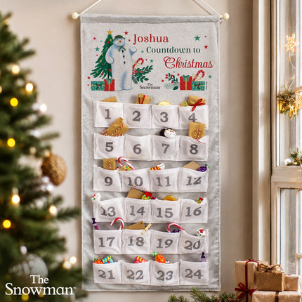 The Snowman Christmas Wishes Pocket Advent Calendar - Personalised