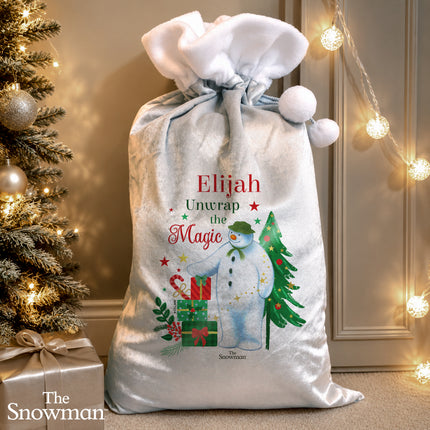 The Snowman Christmas Wishes Sack - Personalised