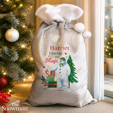 The Snowman Christmas Wishes Sack - Personalised