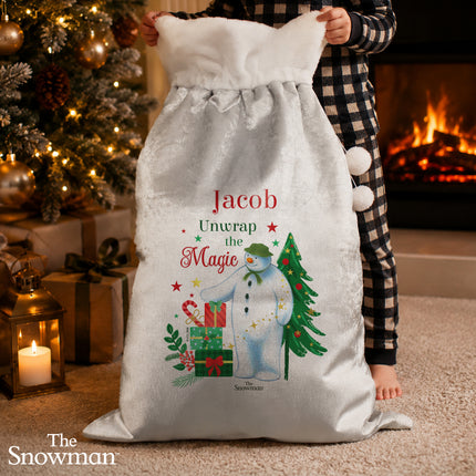 The Snowman Christmas Wishes Sack - Personalised